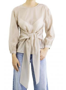 Blusa con fiocco centrale Options